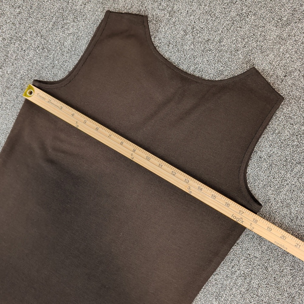 Misook Vintage Knit Shell Tank Top Women S Brown Office Quiet Luxury Sleeveless - Picture 7 of 8